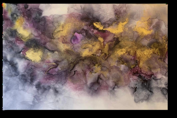 Luces de verano — obra de Luly Santos, Tintas al alcohol