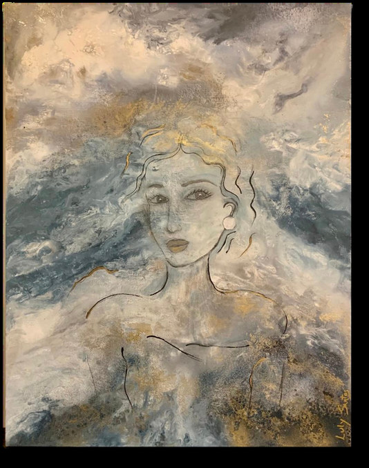 Sueños de mujer — obra de Luly Santos, Arte fluido