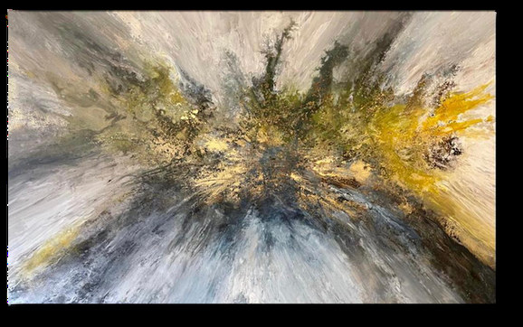 Explosión — obra de Luly Santos, Arte fluido, pigmentos