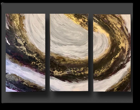 Intensidad — obra de Luly Santos, Mixta, arte fluido, pigmentos