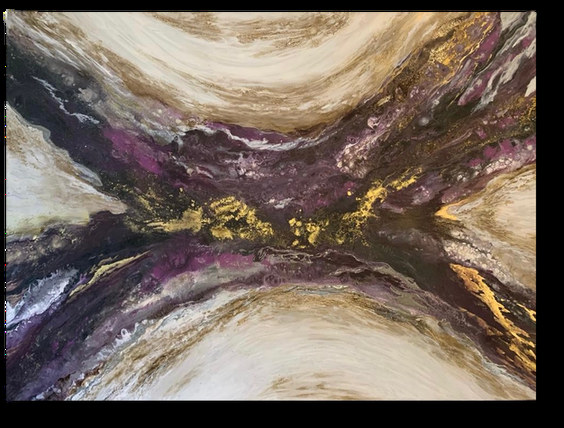 Imaginación — obra de Luly Santos, Arte fluido, pigmentos