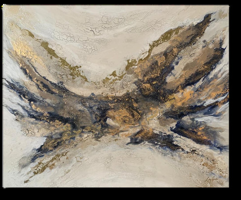 Mi alegria — obra de Luly Santos, Arte fluido, pigmentos