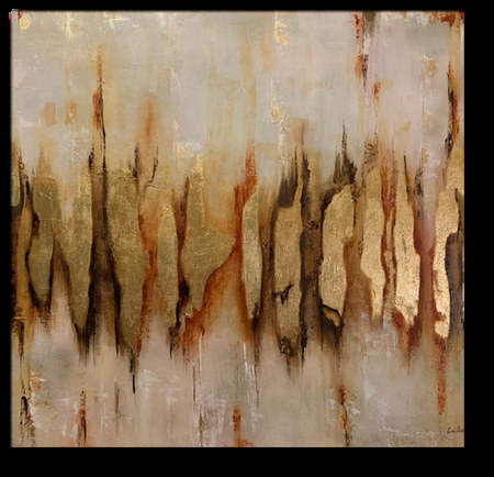 Encuentro — obra de Luly Santos, Mixta, hoja de oro