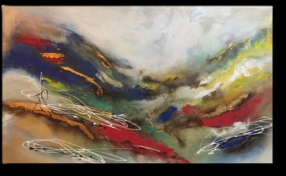 Paisaje de verano — obra de Luly Santos, Arte fluido
