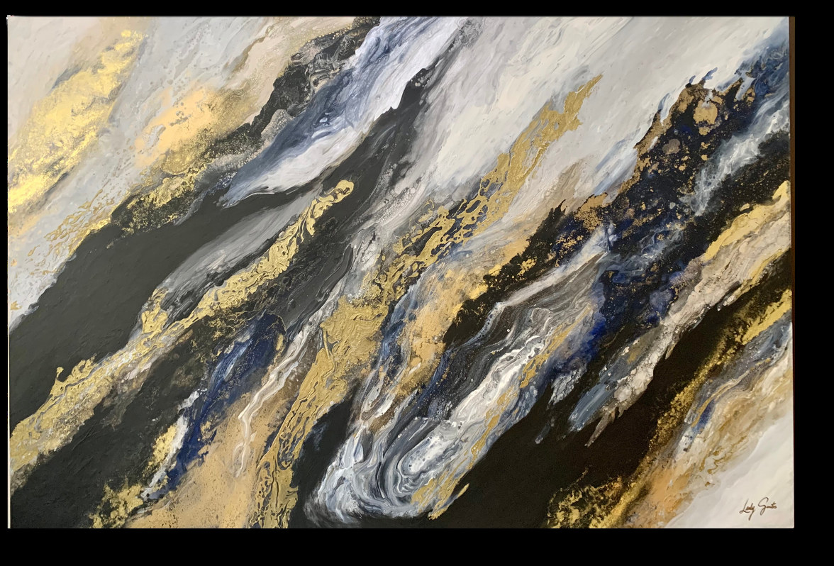Intensidad — obra de Luly Santos, Arte fluidos y pigmentos